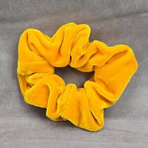 Yellow Gold Velvet Velour Hair Tie‎ Accessories Scrunchie Handmade SB21